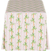 Skirted Storage Bench, Palm Tree Stripe Pink - Ottomans - 2