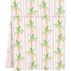 Skirted Storage Bench, Palm Tree Stripe Pink - Ottomans - 3