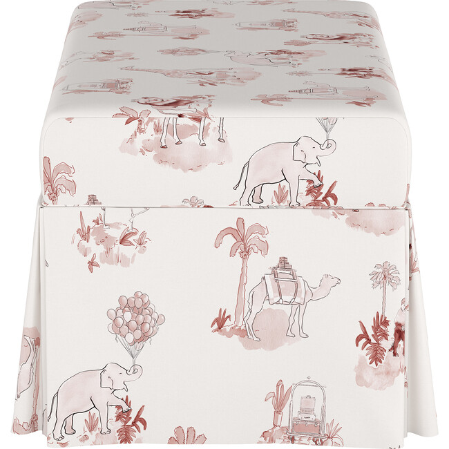 Skirted Storage Bench, Malin Toile Pink - Ottomans - 2