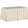 Skirted Storage Bench, Palm Tree Stripe Pink - Ottomans - 5