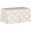 Skirted Storage Bench, Bunting Scallop Multi - Ottomans - 5