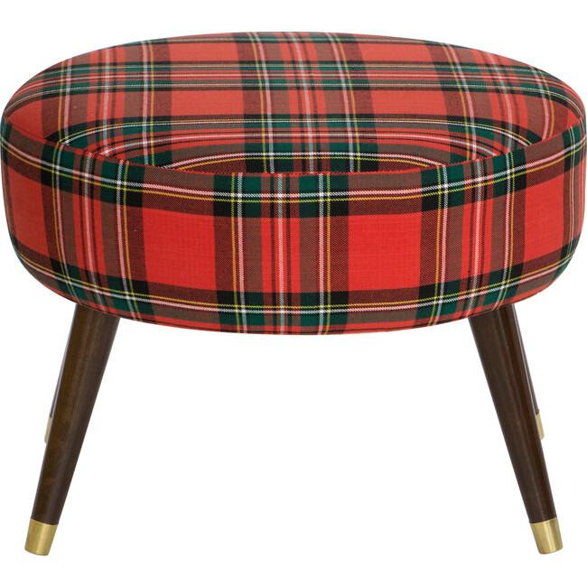 Ivy Mid-Century Ottoman, Stewart Tartan - Ottomans - 1