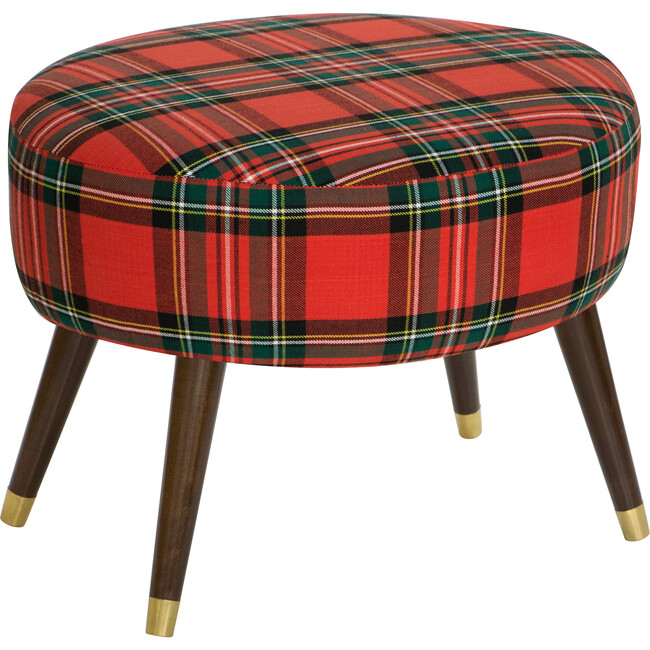 Ivy Mid-Century Ottoman, Stewart Tartan - Ottomans - 2