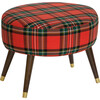 Ivy Mid-Century Ottoman, Stewart Tartan - Ottomans - 2