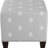 Benjamin Nailhead Ottoman, Grey Tree - Ottomans - 1 - thumbnail