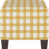 Cleo Ottoman, Buttercup Gingham - Ottomans - 1 - thumbnail