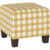 Cleo Ottoman, Buttercup Gingham - Ottomans - 2