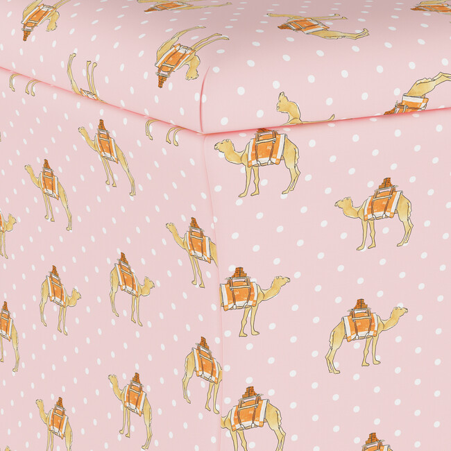Storage Ottoman, Camel Dot Pink - Ottomans - 3