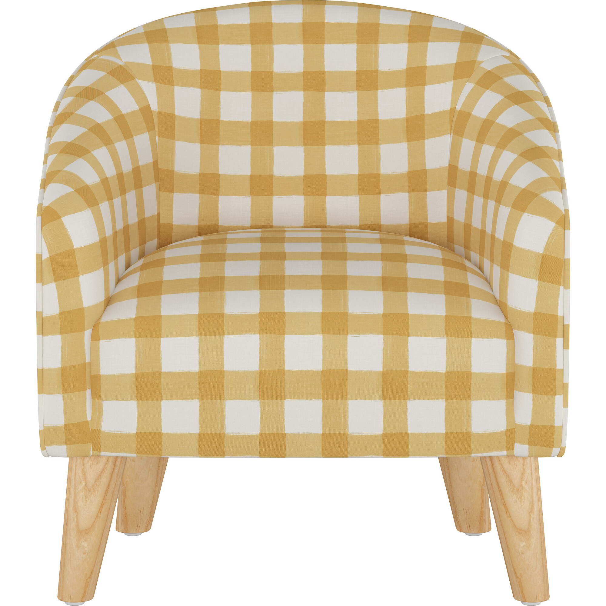 yellow gingham chair