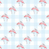 Storage Ottoman, Flamingo Gingham Blue - Ottomans - 4