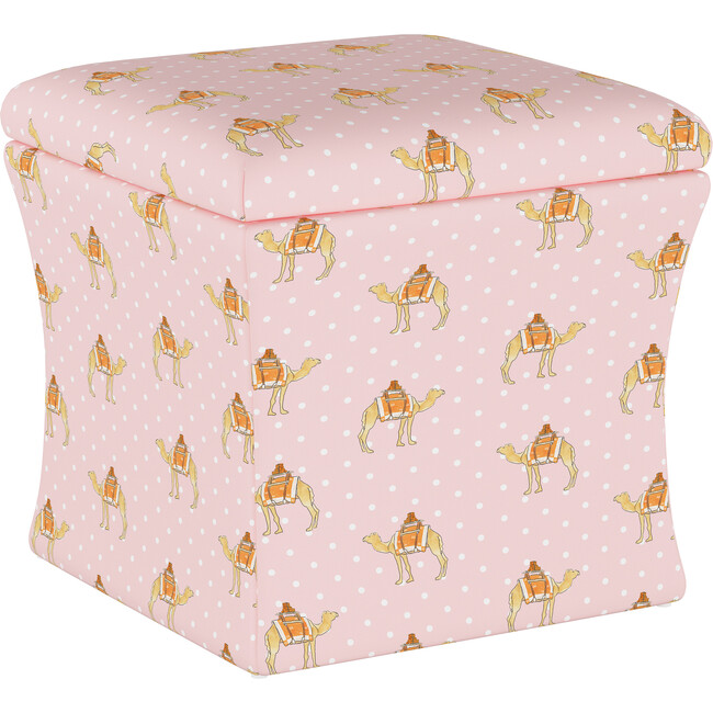 Storage Ottoman, Camel Dot Pink - Ottomans - 5