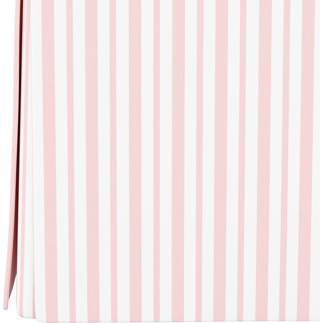 Skirted Storage Ottoman, Flamingo Stripe Pink