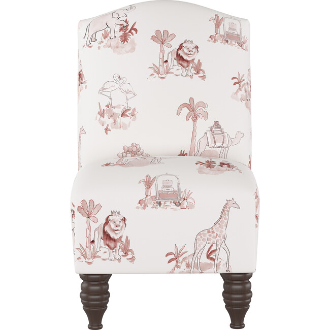 Camel Back Kids Chair, Malin Toile Pink