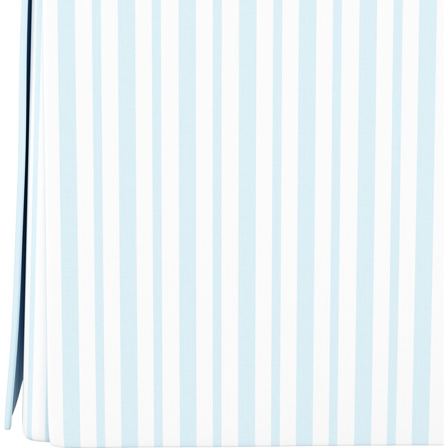Skirted Storage Ottoman, Elephant Stripe Blue - Ottomans - 2