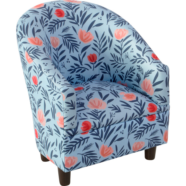 Riley Kids' Chair, Periwinkle Bloom - Kids Seating - 7