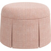 Beatrix Skirted Ottoman, Rosequartz Linen - Ottomans - 1 - thumbnail