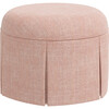 Beatrix Skirted Ottoman, Rosequartz Linen - Ottomans - 2
