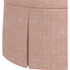 Beatrix Skirted Ottoman, Rosequartz Linen - Ottomans - 5