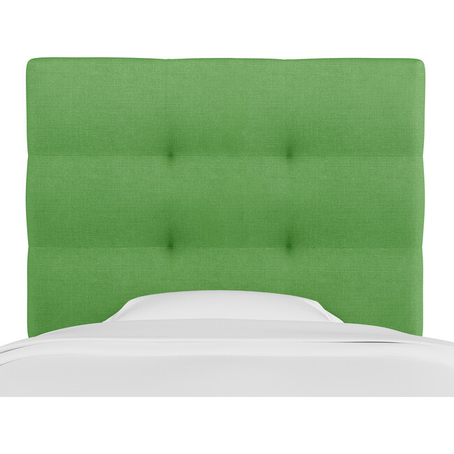 Avery Tufted Headboard, Kelly Green Linen - Beds - 1