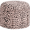Beatrix Skirted Ottoman, Rose Cheetah - Ottomans - 2
