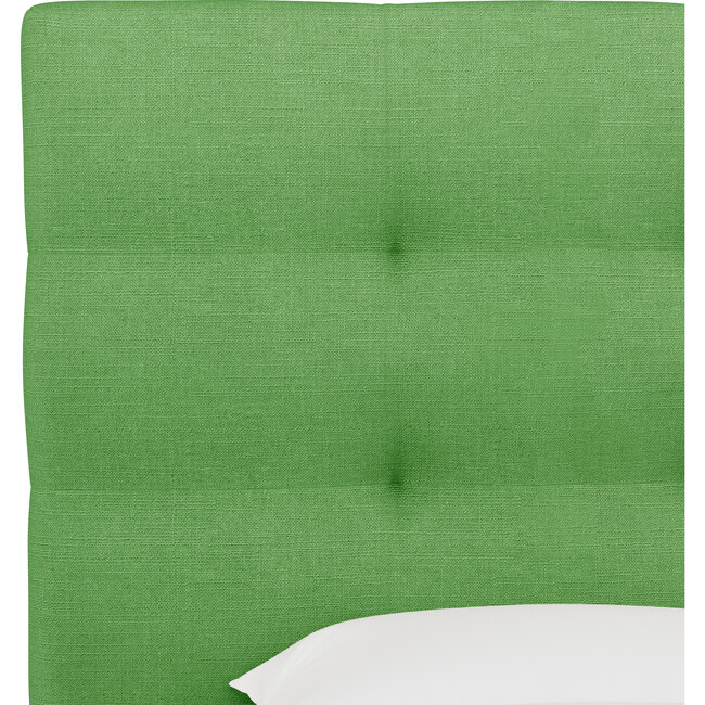 Avery Tufted Headboard, Kelly Green Linen - Beds - 3