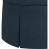 Beatrix Skirted Ottoman, Navy Linen - Ottomans - 5