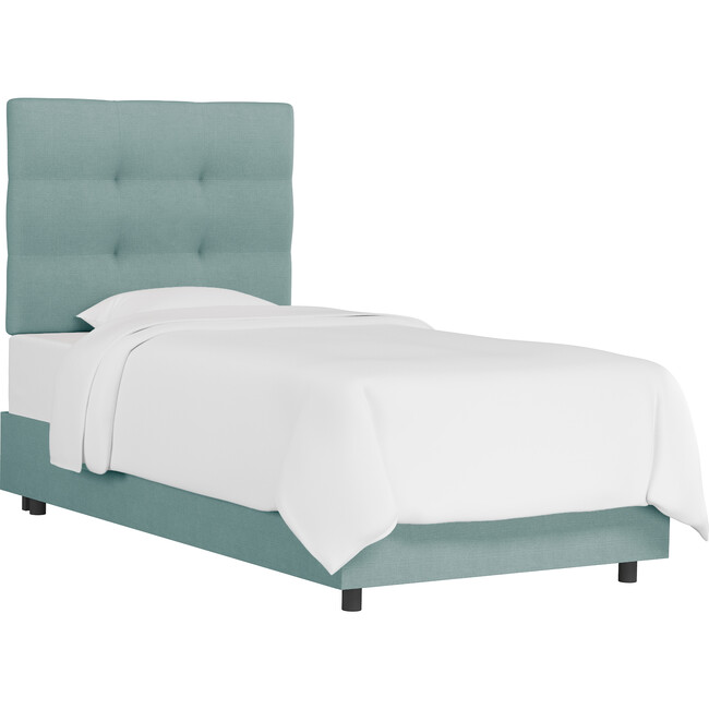 Avery Tufted Bed, Seaglass Linen - Beds - 5