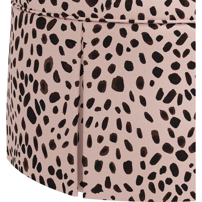 Beatrix Skirted Ottoman, Rose Cheetah - Ottomans - 5