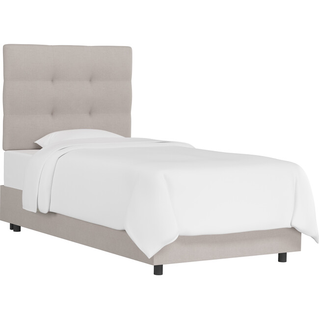 Avery Tufted Bed, Wafer Linen - Beds - 5