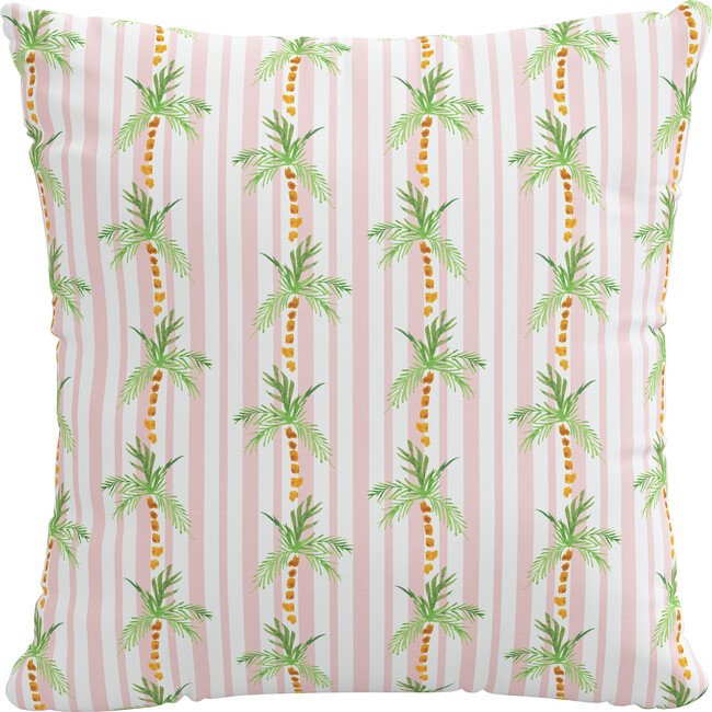 Pillow, Palm Tree Stripe Pink