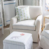 Pillow, Palm Tree Stripe Blue - Decorative Pillows - 2