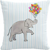 Pillow, Elephant Stripe Blue - Decorative Pillows - 1 - thumbnail