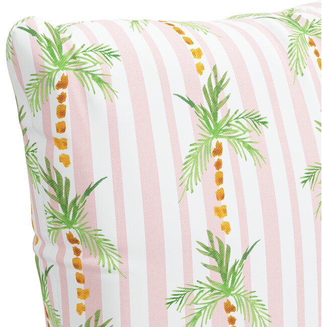 Pillow, Palm Tree Stripe Pink - Decorative Pillows - 4