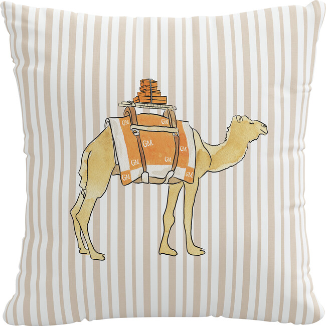 Pillow, Camel Stripe Tan