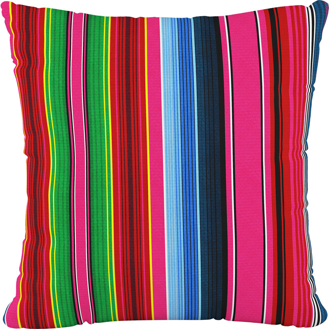 18" Decorative Pillow, Bright Serape Stripe