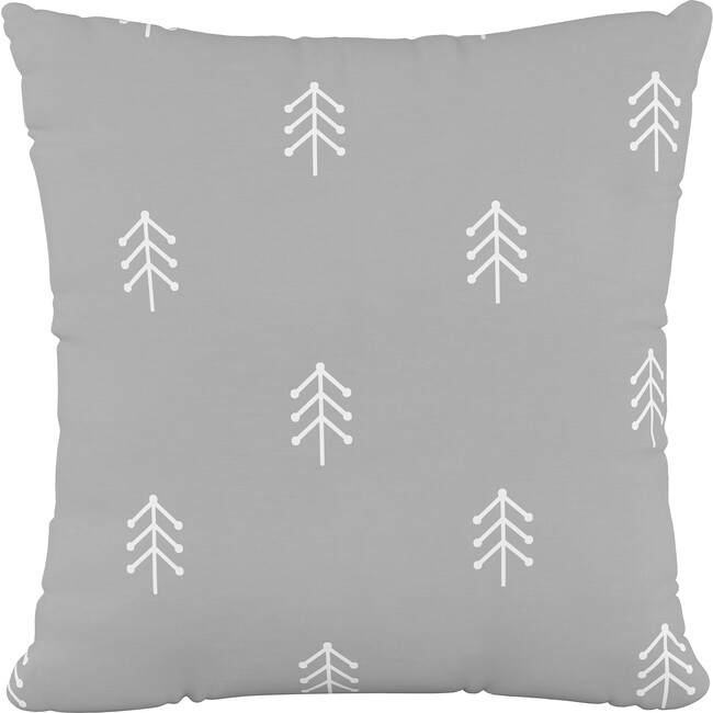 Classic Throw Pillow, Grey Tree