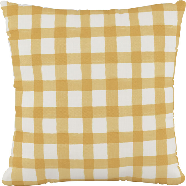 18" Decorative Pillow, Buttercup Gingham