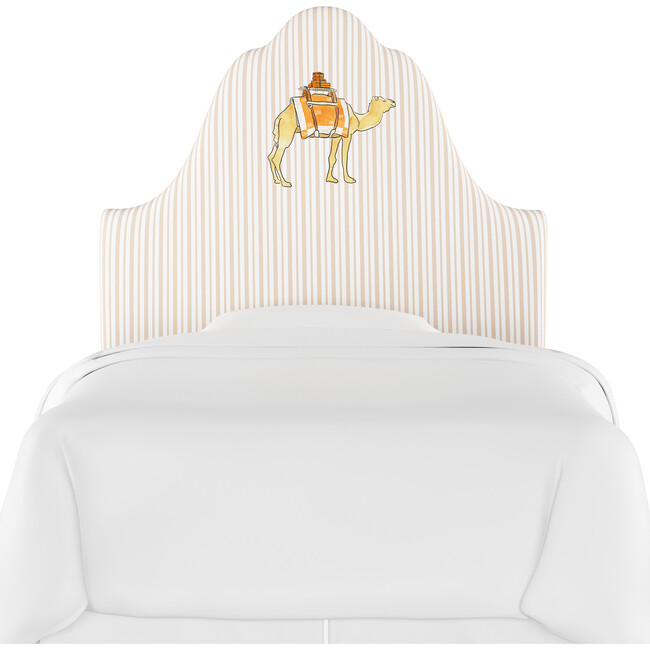 Arched Headboard, Camel Stripe Tan - Beds - 1