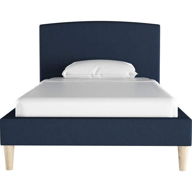 Phoenix Platform Bed, Navy Linen - Beds - 1