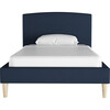 Phoenix Platform Bed, Navy Linen - Beds - 1 - thumbnail