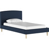 Phoenix Platform Bed, Navy Linen - Beds - 2