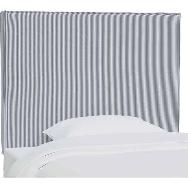 Haven Slipcover Headboard, Navy Oxford Stripe - Beds - 2