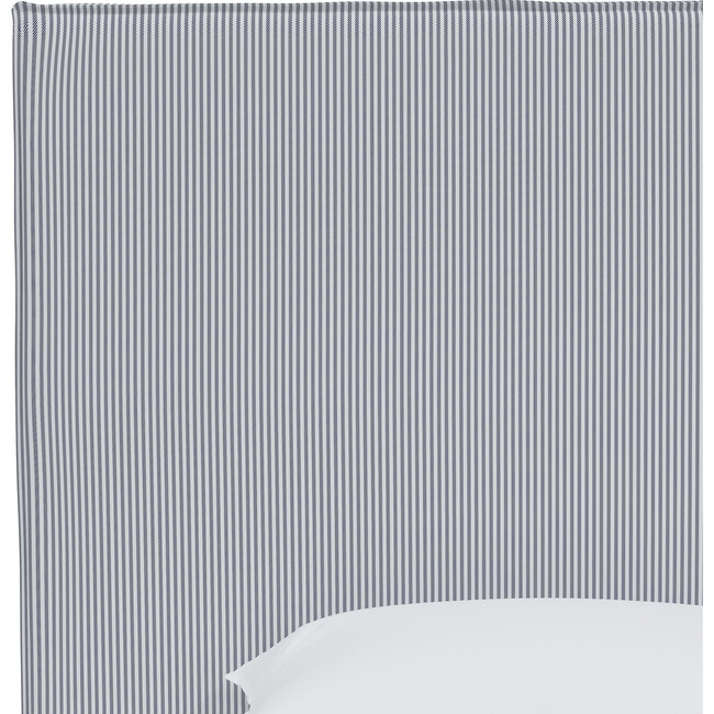 Haven Slipcover Headboard, Navy Oxford Stripe - Beds - 3