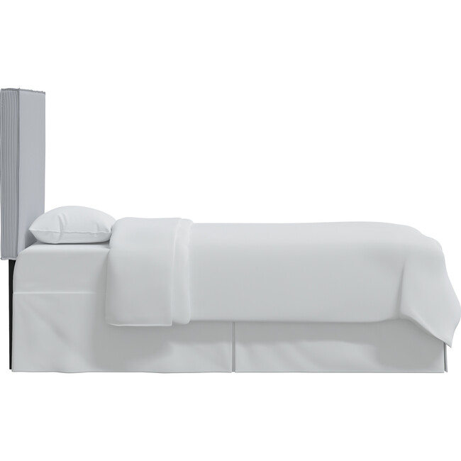 Haven Slipcover Headboard, Navy Oxford Stripe - Beds - 5