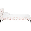 Platform Bed with Fancy Cone Leg, Malin Toile Pink - Beds - 2 - thumbnail