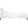 Platform Bed with Fancy Cone Leg, Malin Toile Blue - Beds - 2