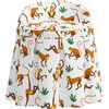 Aurora Kids' Skirted Vanity Stool, Monkey Bright - Kids Seating - 1 - thumbnail