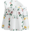 Aurora Kids' Skirted Vanity Stool, Kaleidoscope Floral Blush - Kids Seating - 2