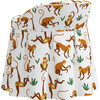 Aurora Kids' Skirted Vanity Stool, Monkey Bright - Kids Seating - 3