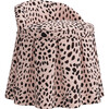 Aurora Kids' Skirted Vanity Stool, Rose Cheetah - Kids Seating - 2